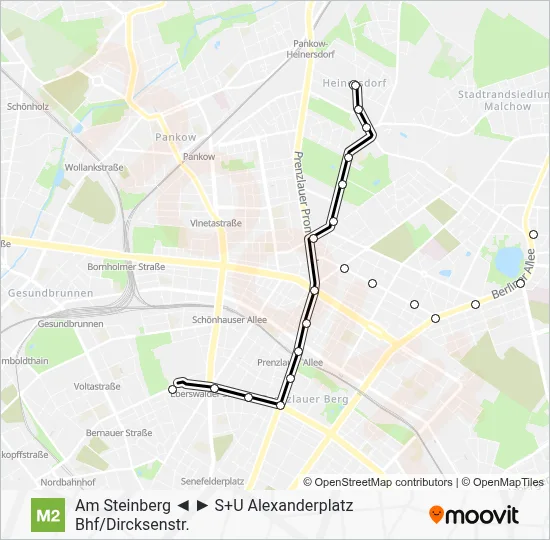 M2 Light Rail Line Map