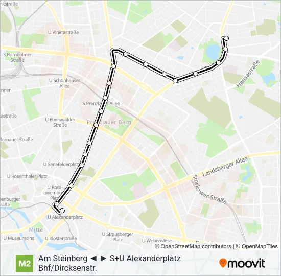 M2 Light Rail Line Map