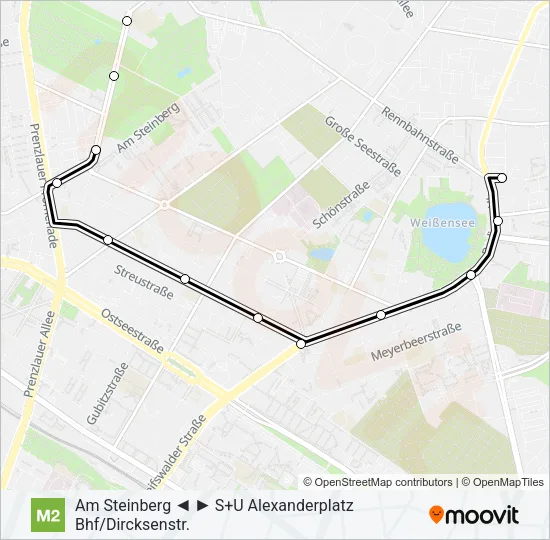 M2 Light Rail Line Map