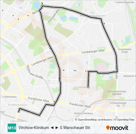 M13 Light Rail Line Map