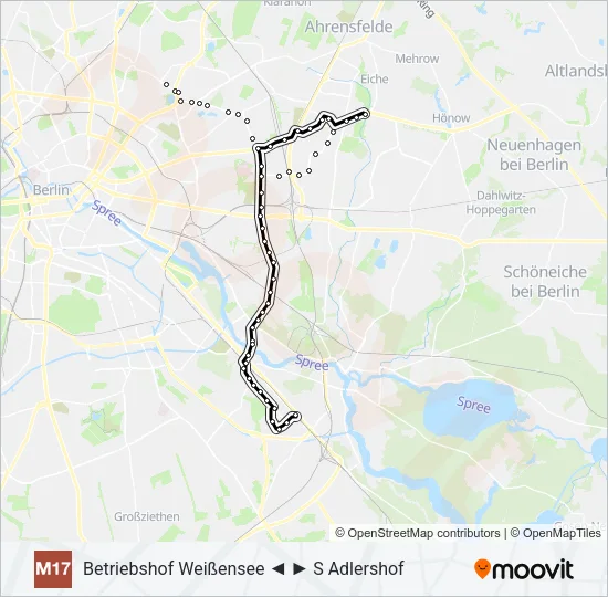 M17 Light Rail Line Map