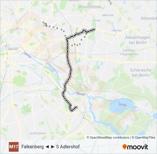 M17 Light Rail Line Map