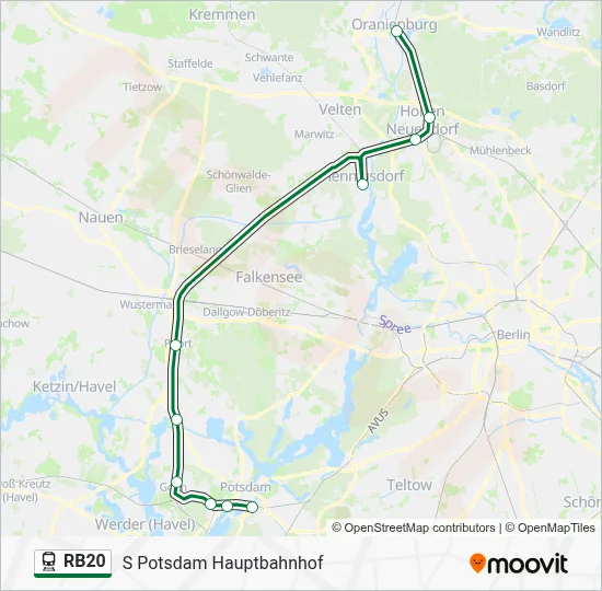 RB20 Train Line Map