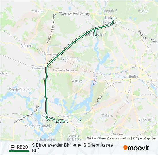 RB20 Train Line Map