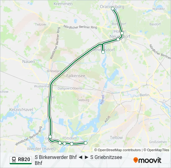 RB20 Train Line Map
