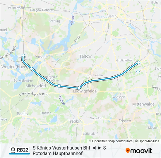 RB22 Train Line Map