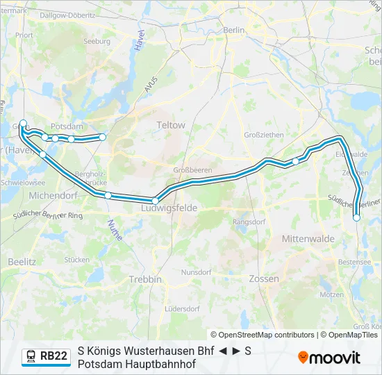RB22 Train Line Map