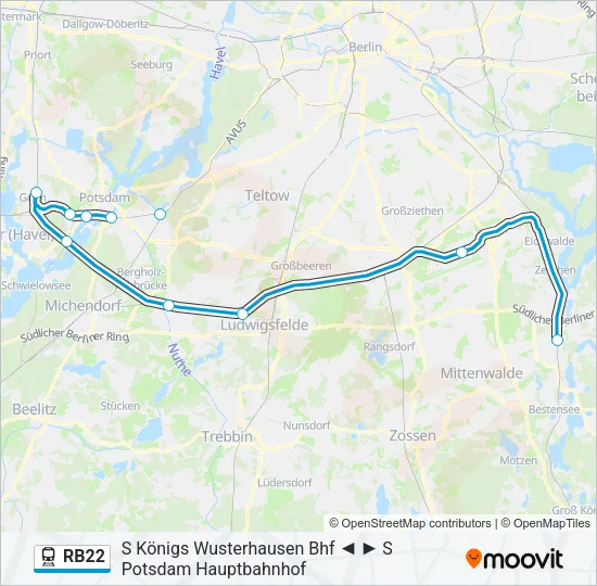 RB22 Train Line Map
