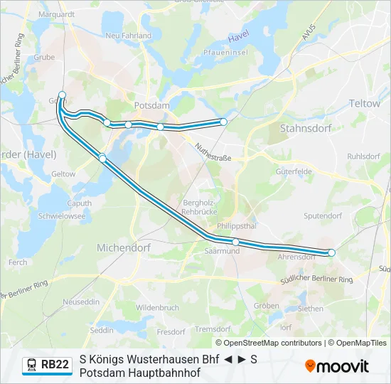 RB22 Train Line Map