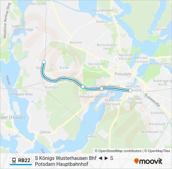 RB22 Train Line Map