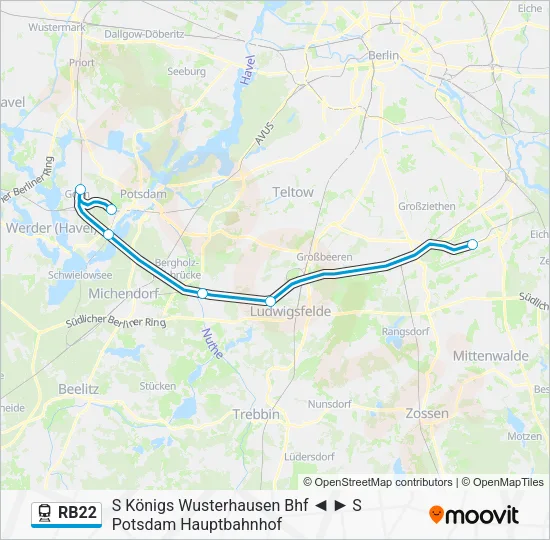 RB22 Train Line Map