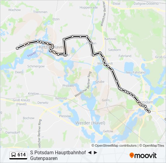 614 Route Schedules, Stops & Maps S Potsdam Hauptbahnhof (Updated)