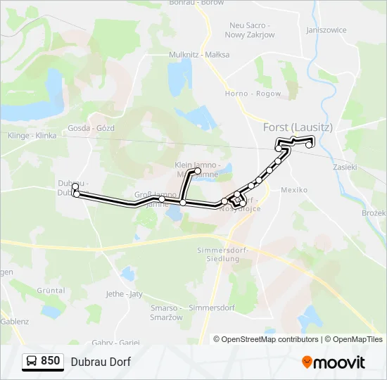 850 Bus Line Map