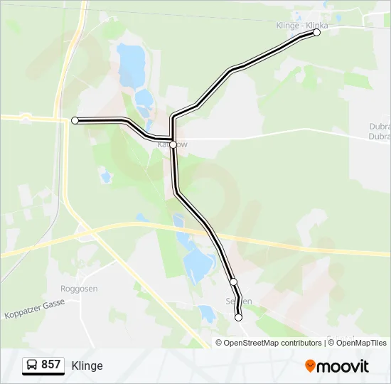 857 Bus Line Map