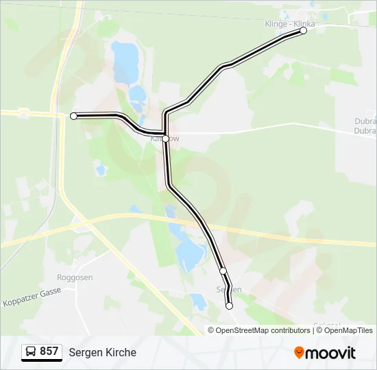857 Bus Line Map