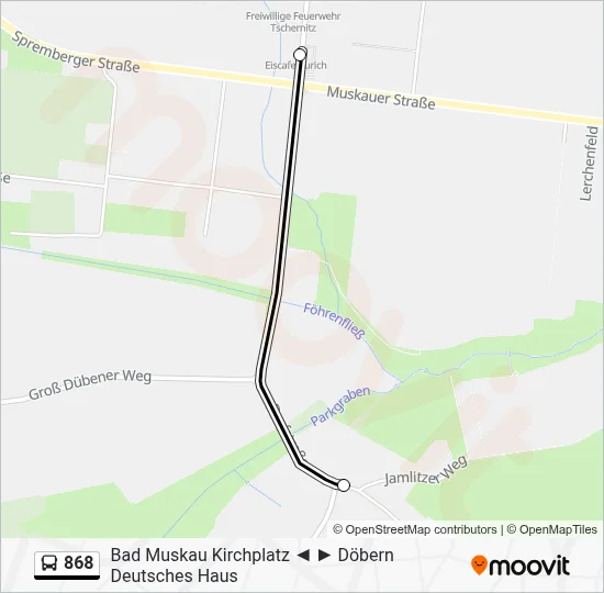 868 Bus Line Map