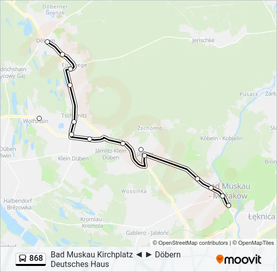 868 Bus Line Map