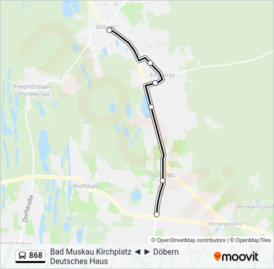 868 Bus Line Map