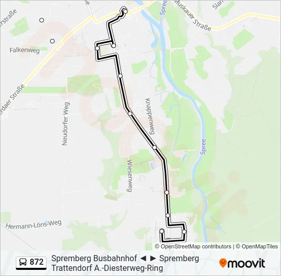 872 Bus Line Map