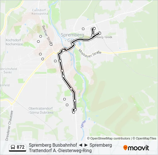872 Bus Line Map