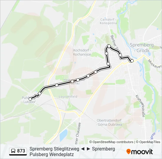 873 Bus Line Map