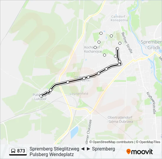 873 Bus Line Map