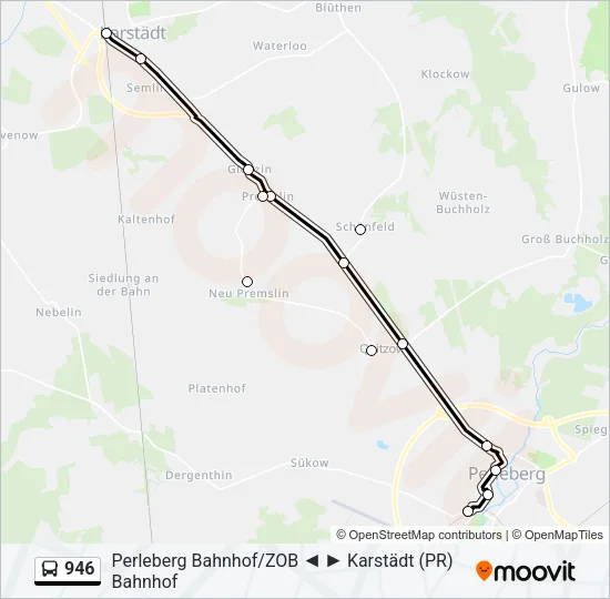 946 Bus Line Map