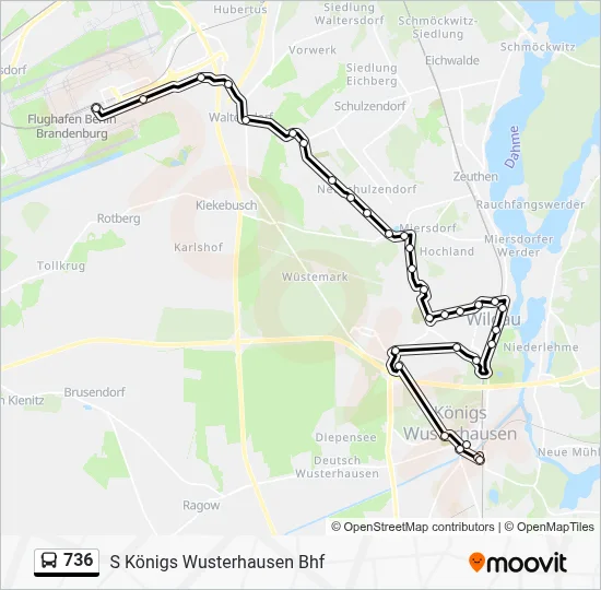 736 Bus Line Map