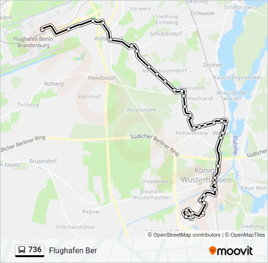 736 Bus Line Map