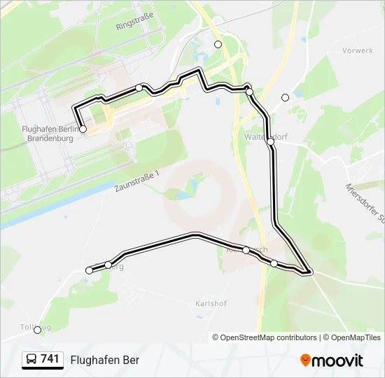741 Bus Line Map