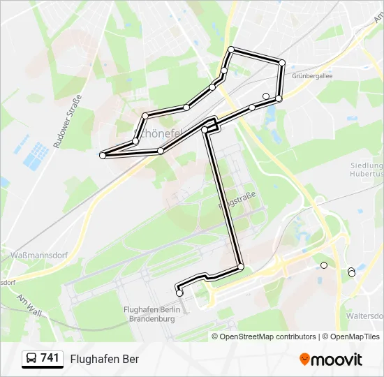 Buslinie 741 Karte