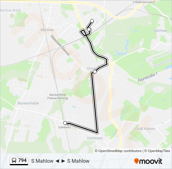 794 bus Line Map