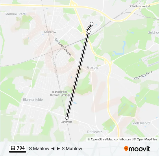 794 Bus Line Map