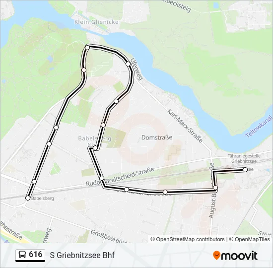616 Bus Line Map