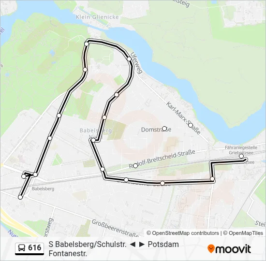 616 Bus Line Map
