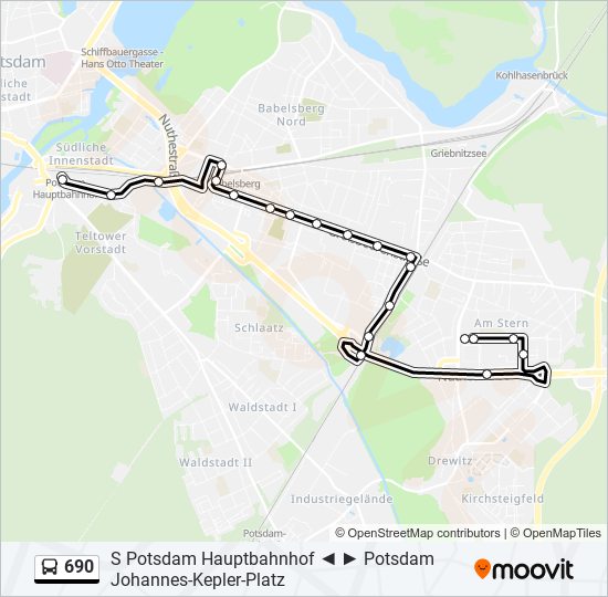 690 bus Line Map