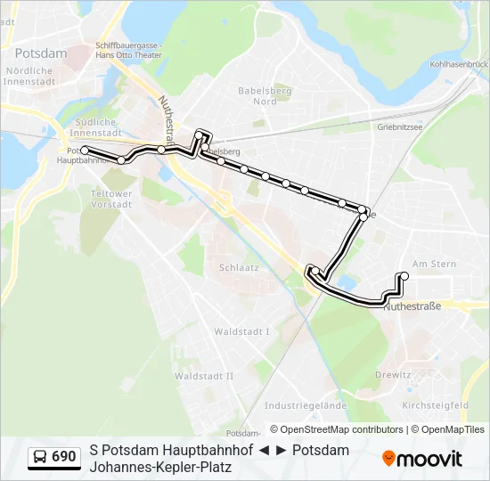 690 Bus Line Map