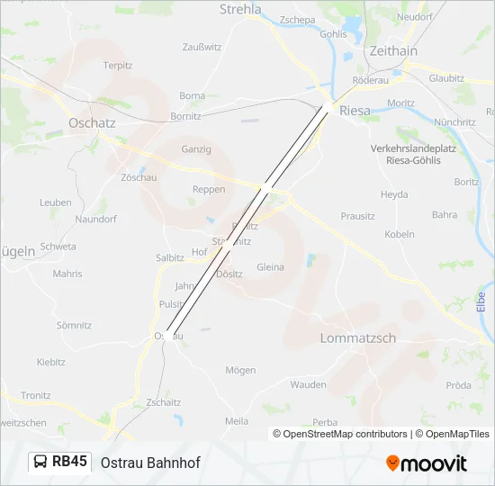 RB45 Bus Line Map