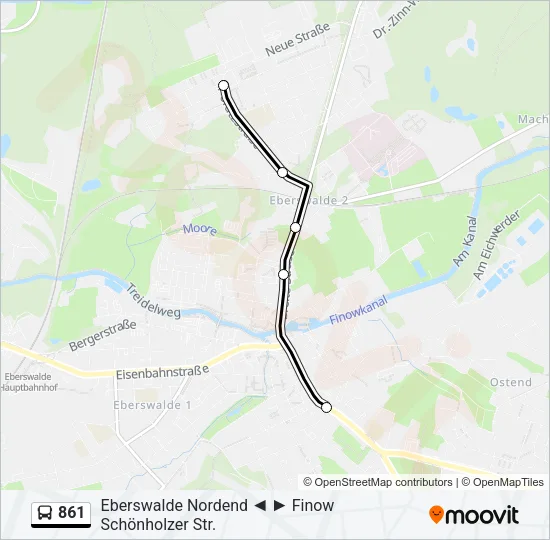 861 Bus Line Map