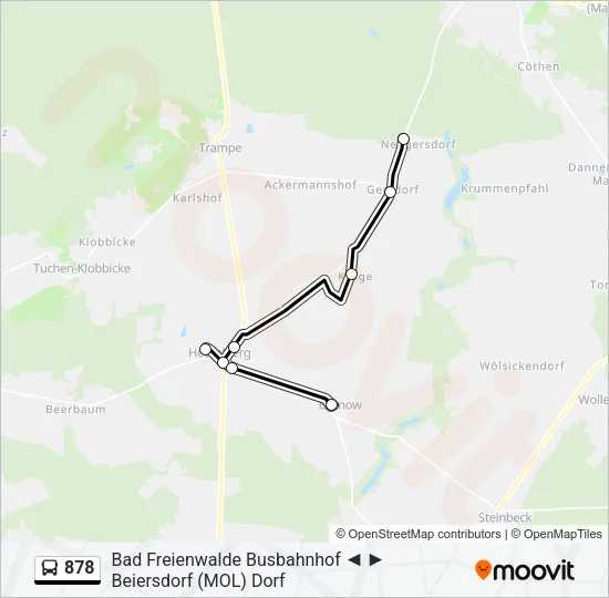 878 Bus Line Map