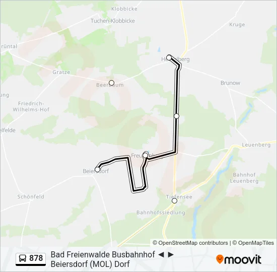 878 Bus Line Map