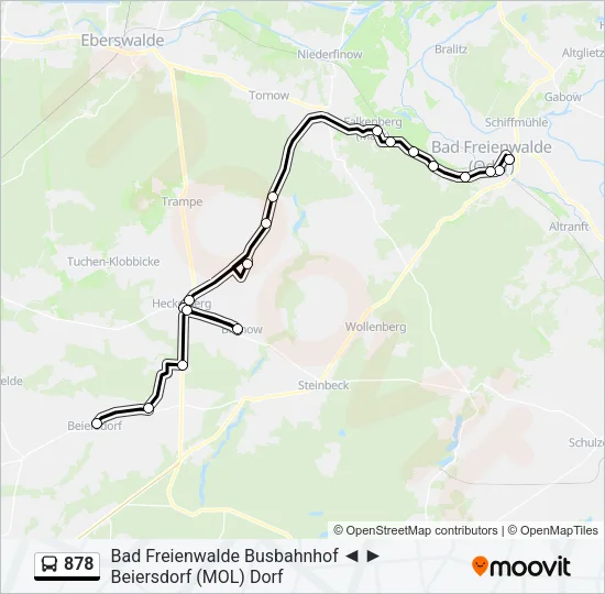 878 Bus Line Map