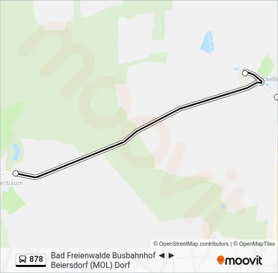 Автобус 878: карта маршрута