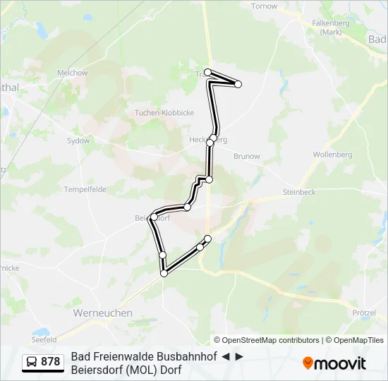 878 Bus Line Map