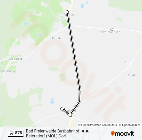 878 Bus Line Map