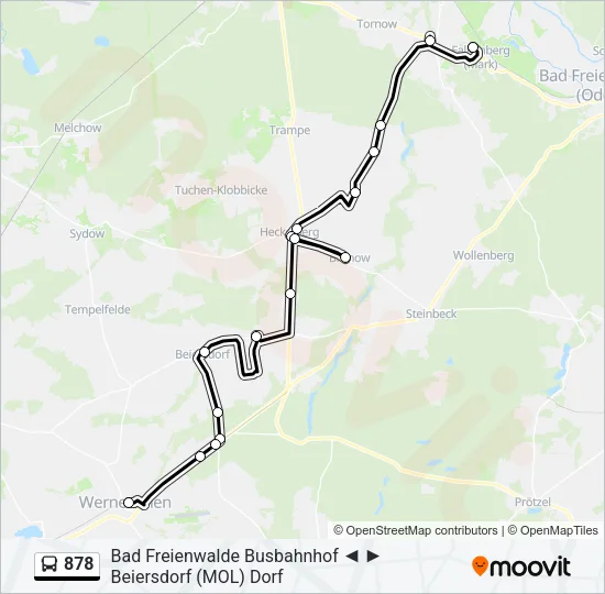 878 Bus Line Map