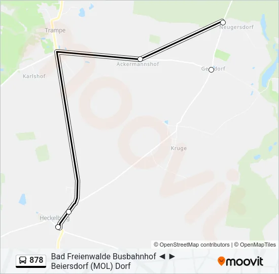 878 Bus Line Map