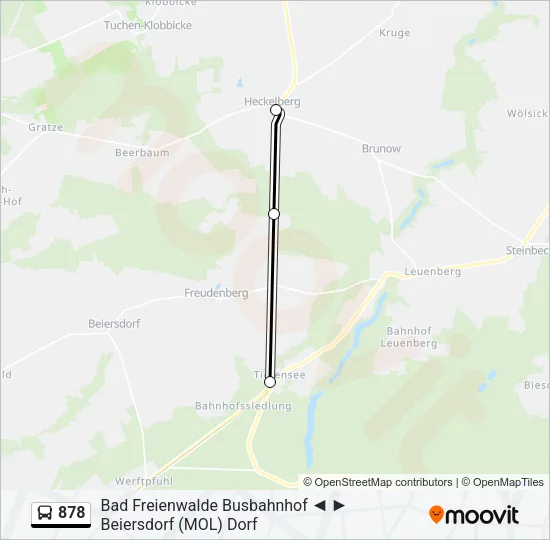 878 Bus Line Map