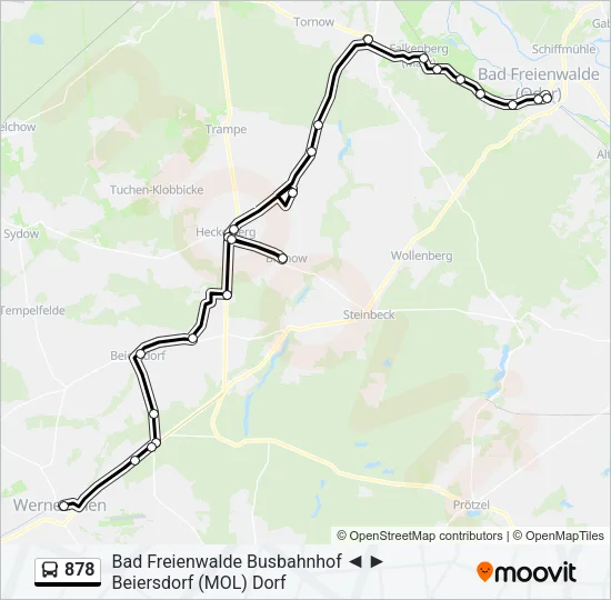 878 Bus Line Map