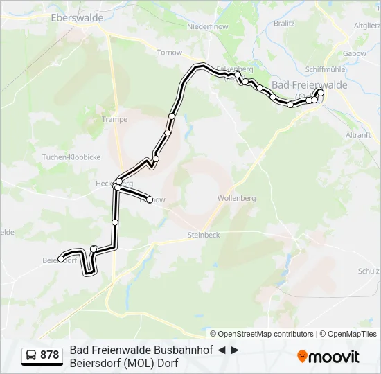 878 Bus Line Map